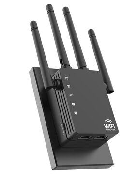 GEYILO WiFi Extender 1200Mbps Dual Band Signal Booster 4 Antenna